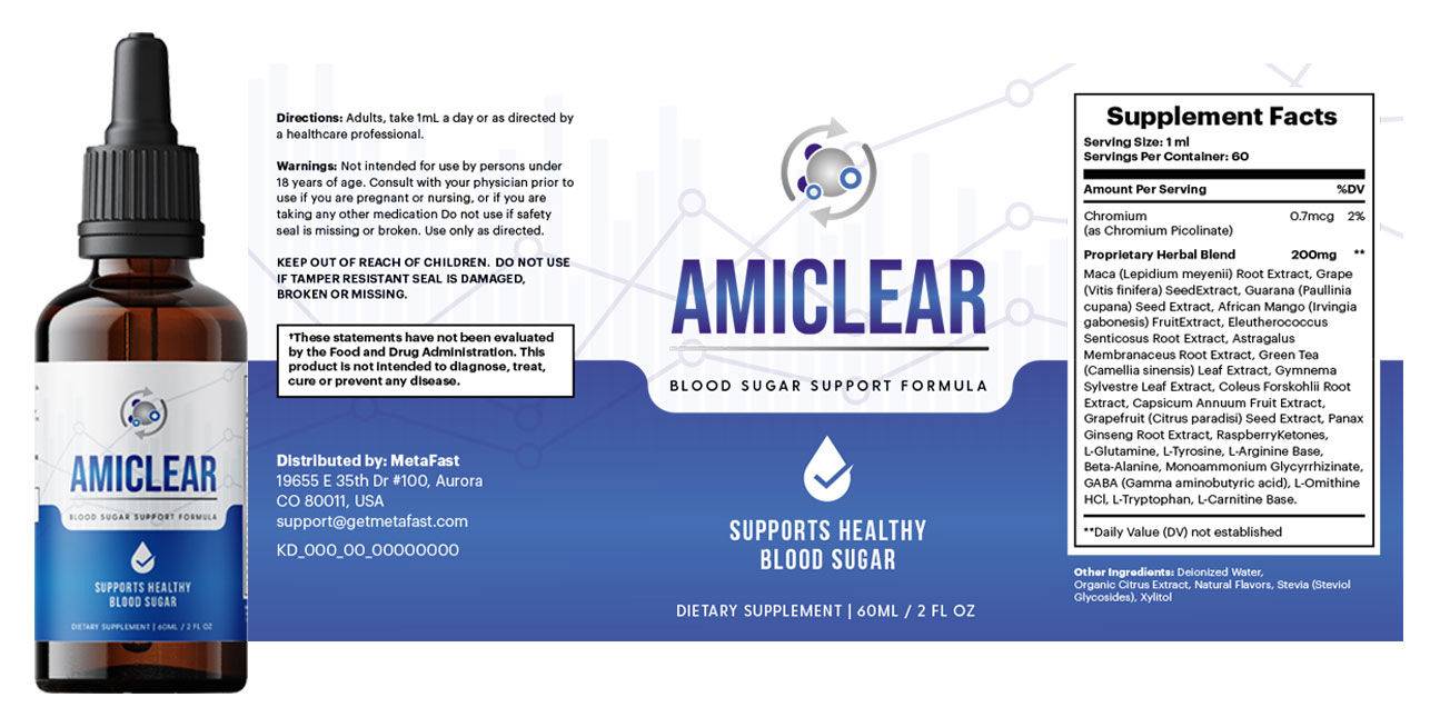 Amiclear Supplement Facts
